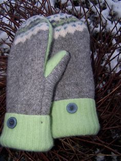 old sweater mittens